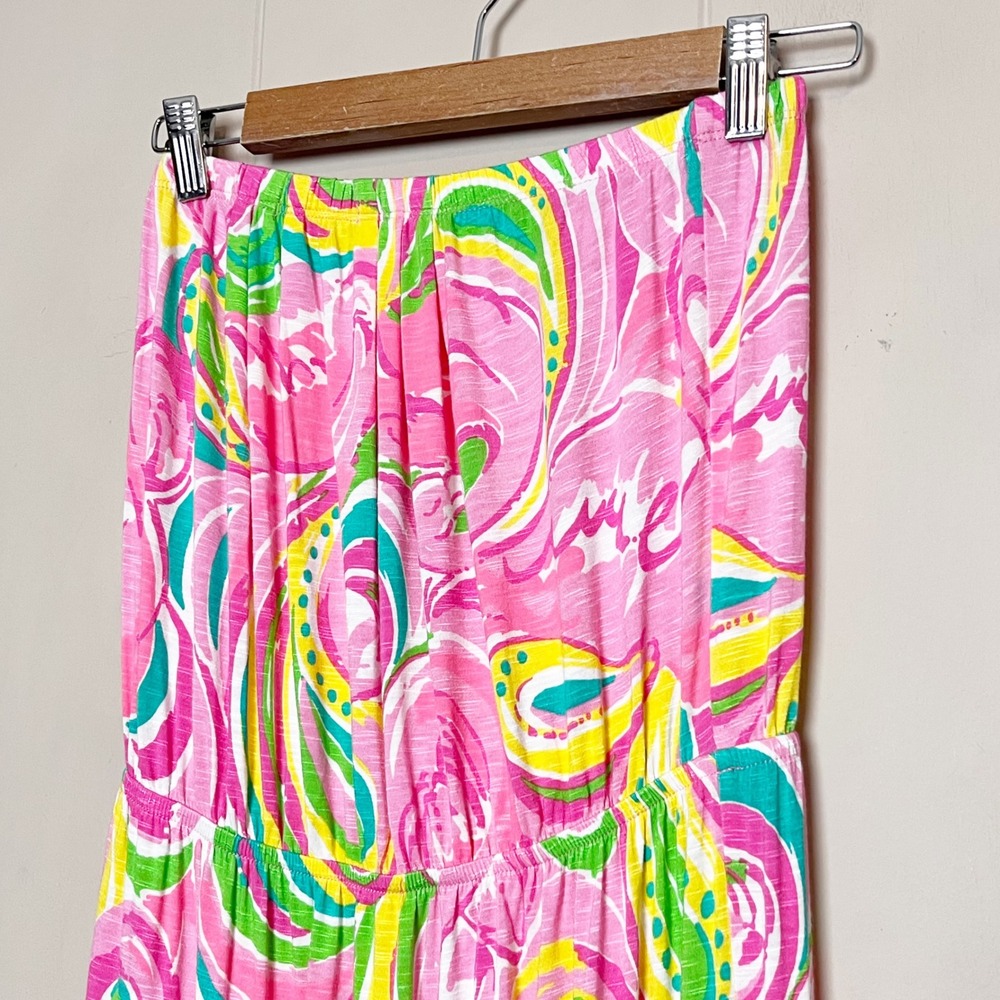 Lilly Pulitzer Marlisa Strapless Maxi Dress Pink Flamingo All Nighter Small - Picture 4 of 11